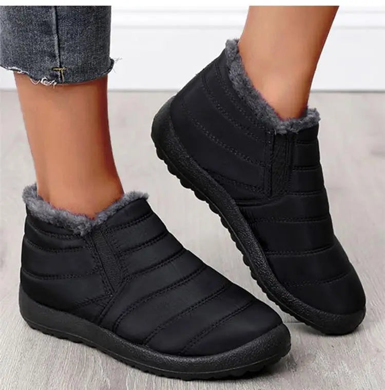 Botas Nieve Mujer Plataforma Punk - Slip On Tobillo Piel Cálidas Invierno