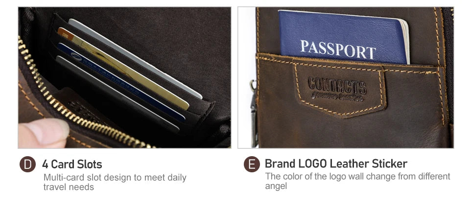 Riñonera Cuero Genuino Hombre Pequeña - Bolso Hombro Crossbody Viaje Outdoor Deportes Fanny Pack