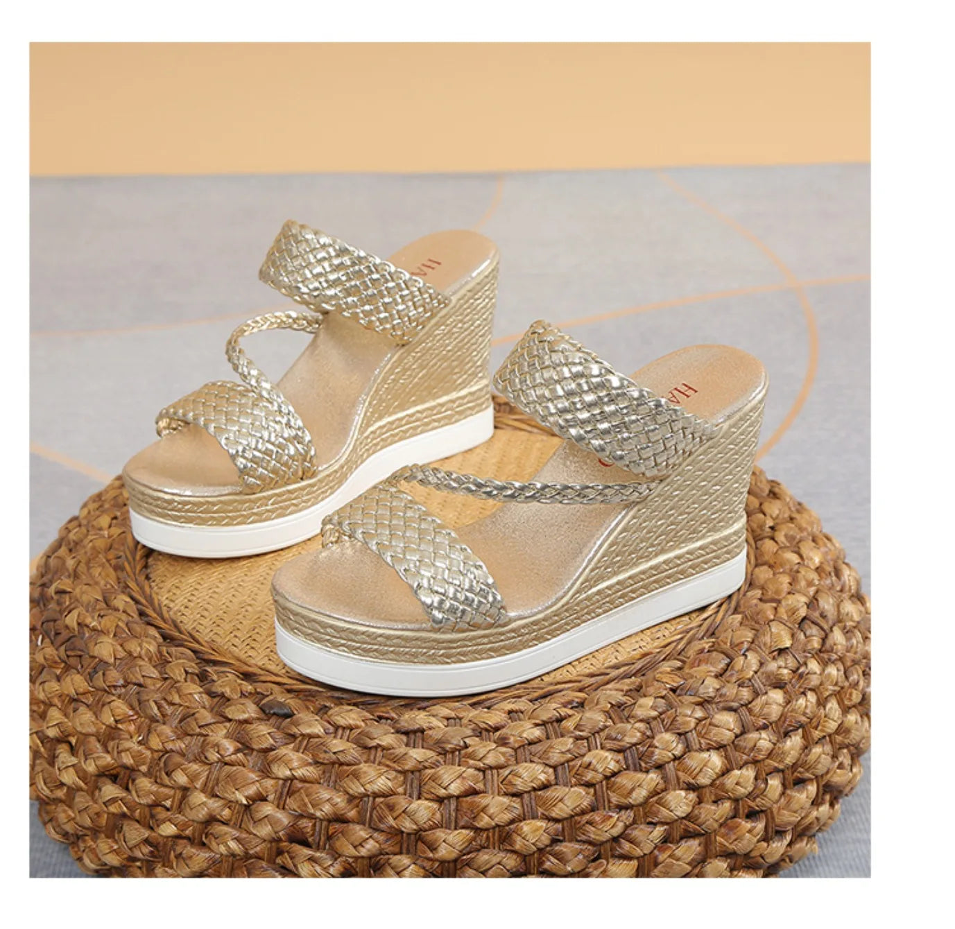 Sandalias Verano Mujer 2024 - Zapatos Playa Cuña Designer Casual Cómodas