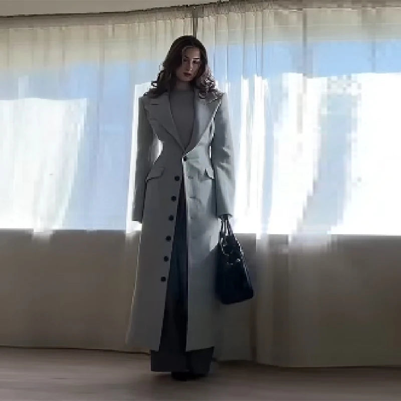 Abrigo Largo Mujer Elegante - Chaqueta Maxi Invierno 2025