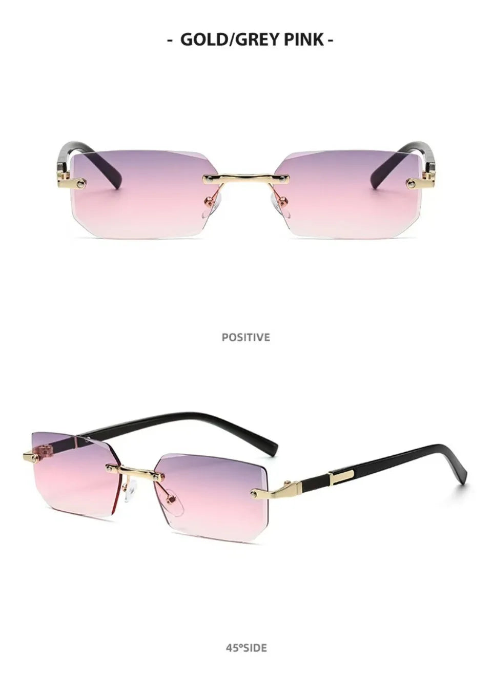 Gafas de Sol Rectangulares Sin Montura - Fashion Unisex Verano UV400