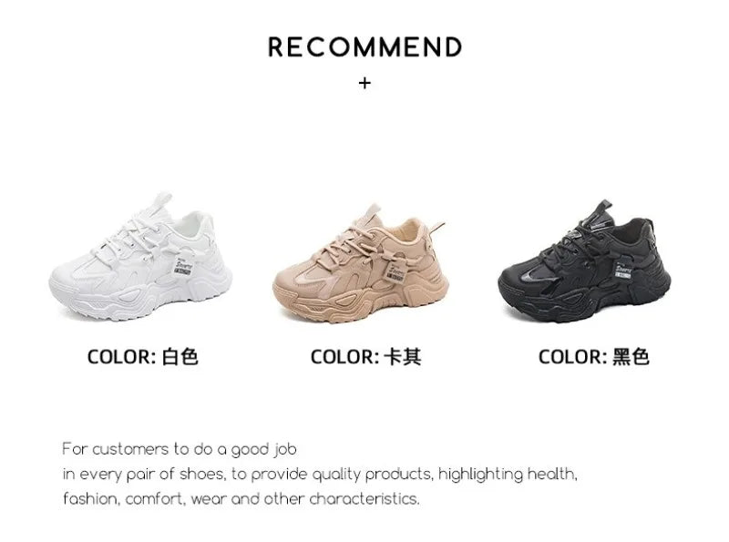 Sneakers Chunky Piel Mujer 2025 - Zapatillas Luxury Running Vulcanizadas