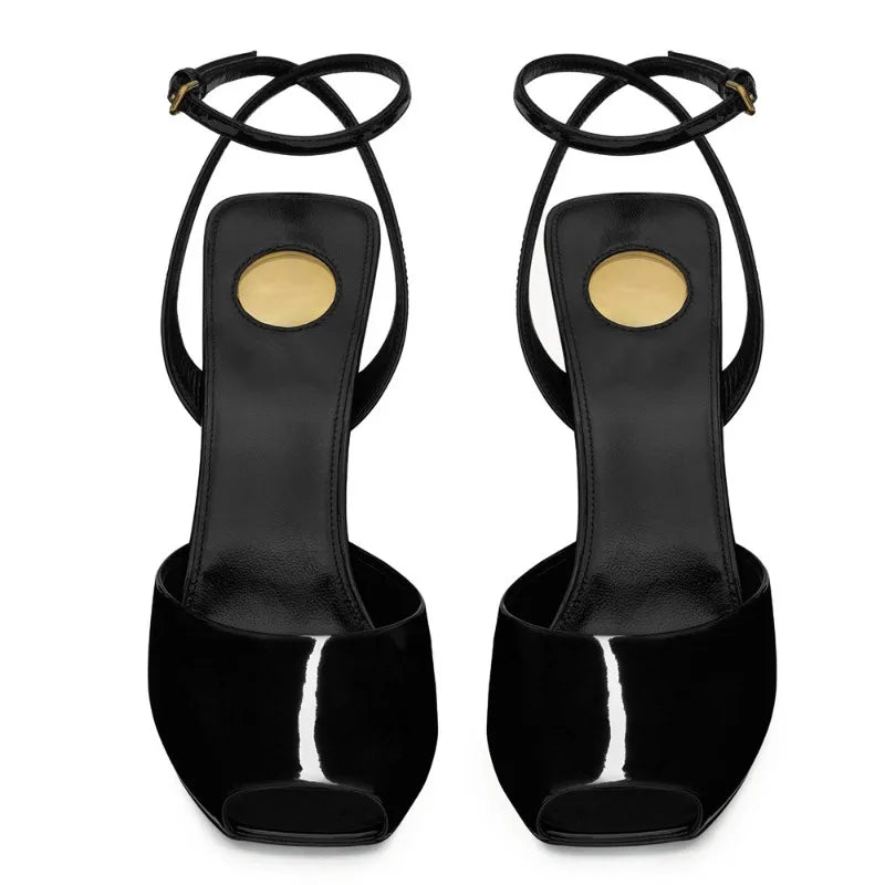 Sandalias Plataforma Mujer Satén 2025 - Zapatos Tacón Chunky Tiras Primavera