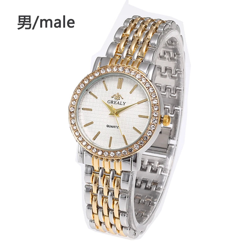 Reloj Pulsera Mujer Diamantes - Números Romanos Acero Pareja