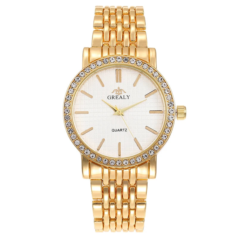 Reloj Pulsera Mujer Diamantes - Números Romanos Acero Pareja
