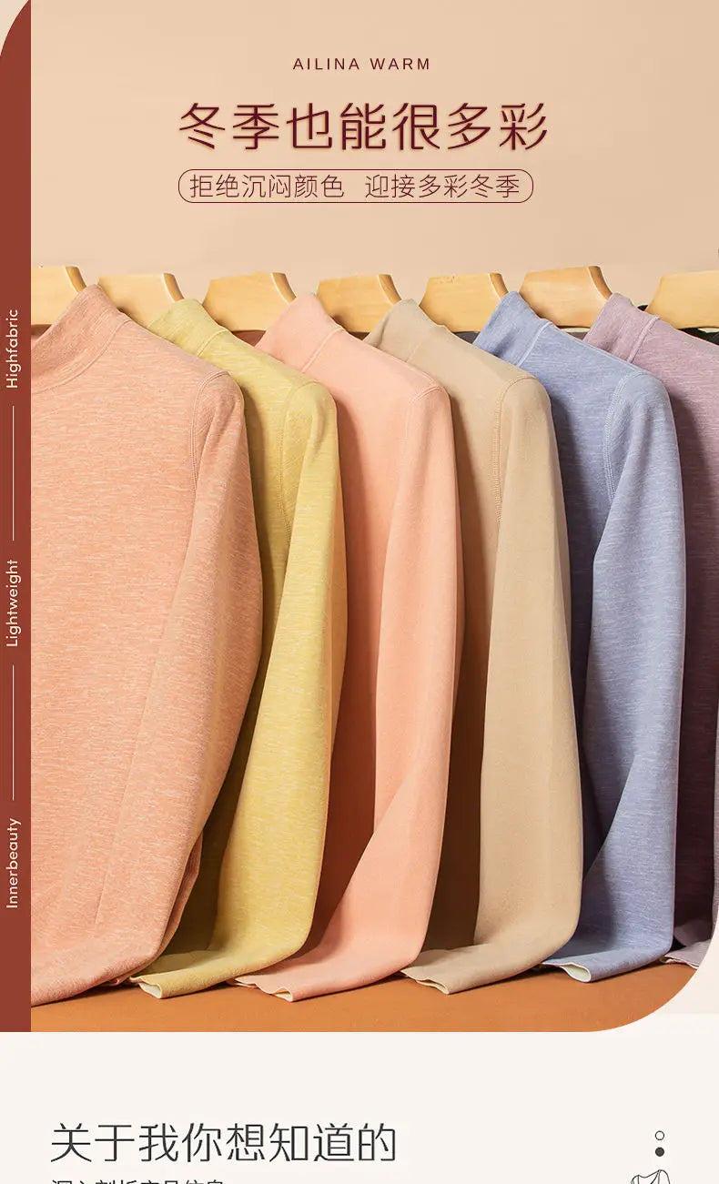 Ropa Interior Térmica Mujer Invierno - Conjunto Camiseta Pantalón Terciopelo Cálido