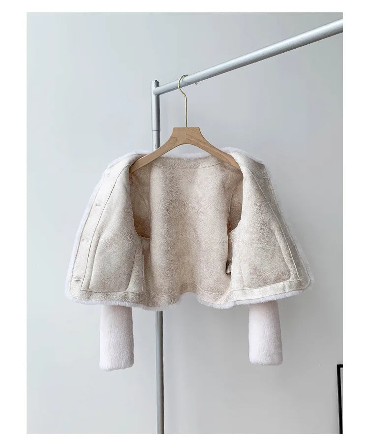 Chaqueta Piel Oveja Mujer Genuina - Chaqueta Shearling Cordero Invierno