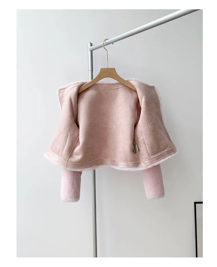 Chaqueta Piel Oveja Mujer Genuina - Chaqueta Shearling Cordero Invierno