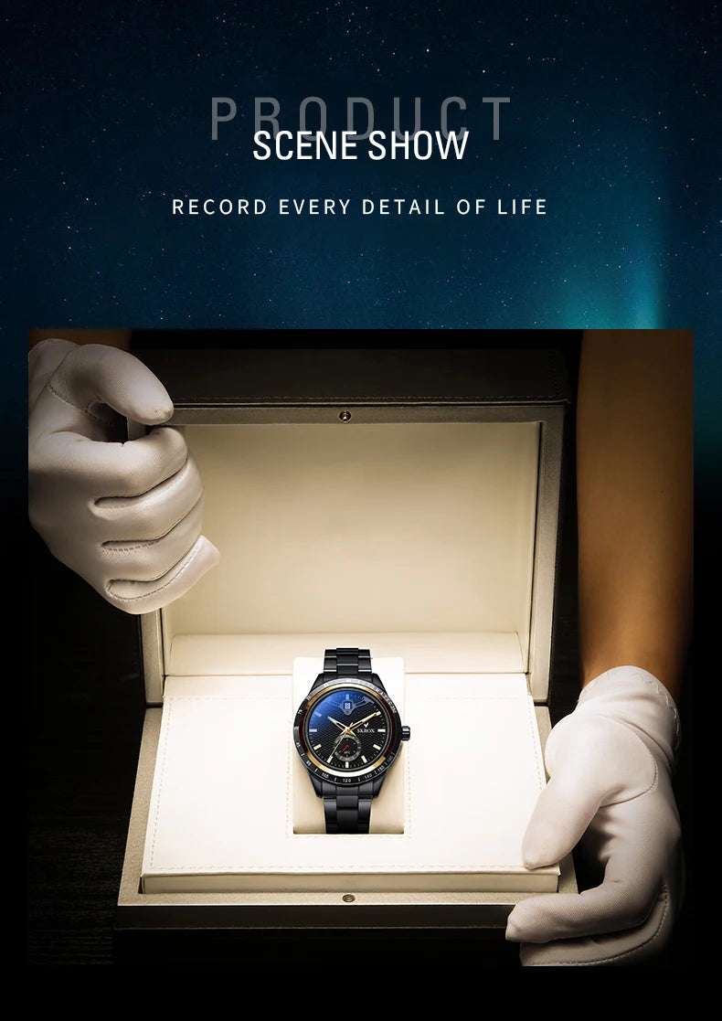 Reloj SKROX Automático Mecánico - Zafiro Acero Inoxidable Military Resistente al Agua