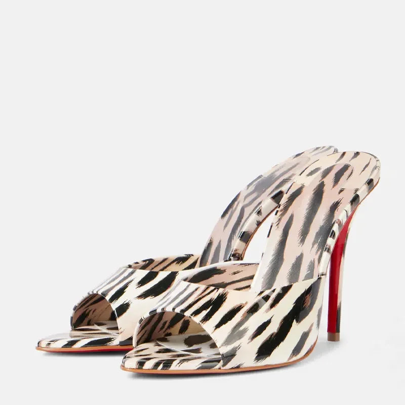 Sandalias Romanas Mujer Punta Pointed - Zapatos Tacón 10.5cm Metal Sexy Outdoor