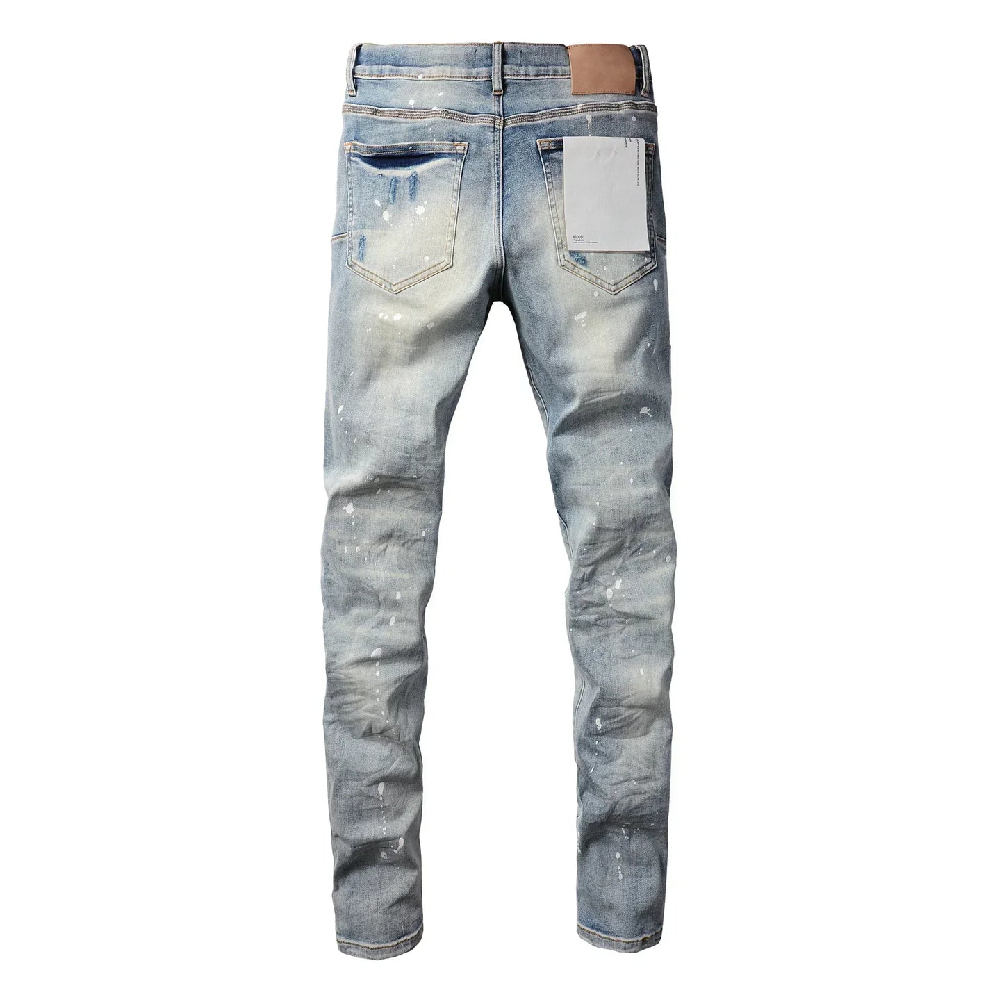 Vaqueros Hombre 2025 High Street Rotos - Jeans Skinny Desgastados Azul Cintura Baja Fashion