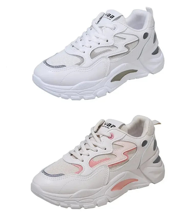 Sneakers Chunky Mujer Aumenta Altura - Zapatillas Plataforma Mesh Transpirables