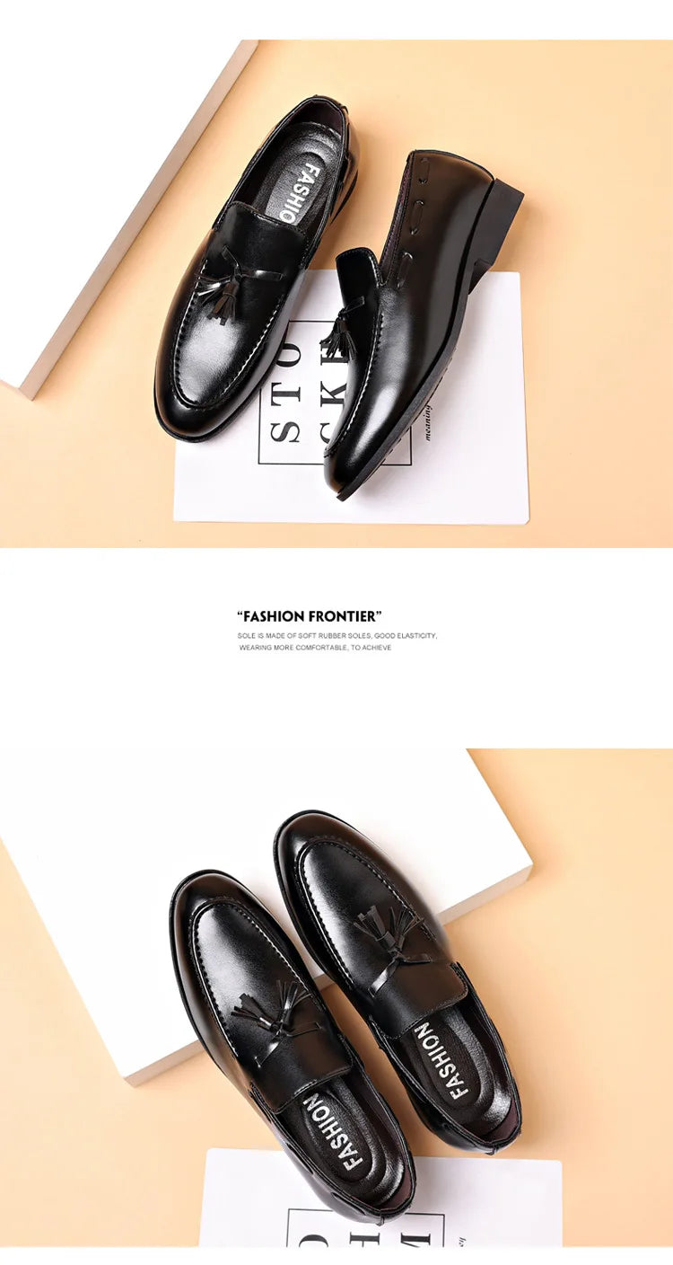 Zapatos Hombre Vestir Cuero PU - Elegantes Business Formal Casual Slip On Boda Tallas Grandes