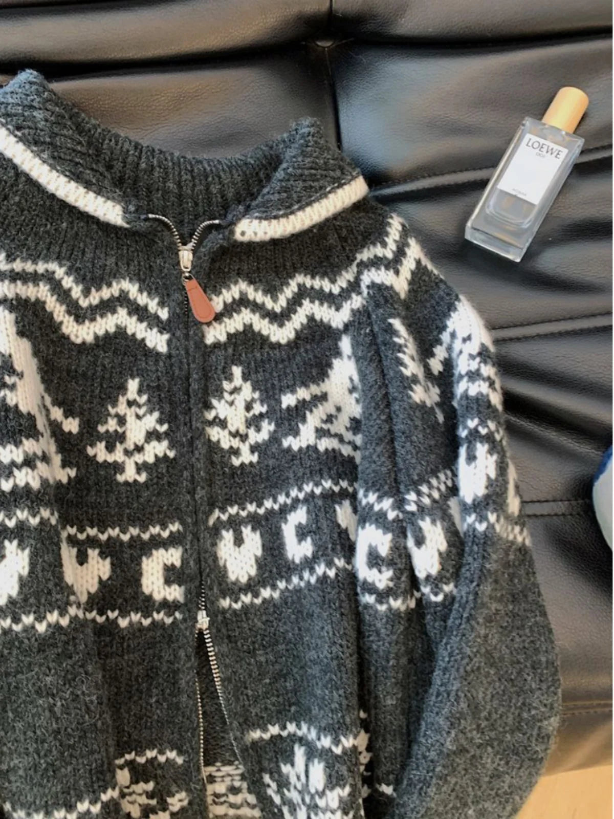 Cárdigan Mujer Navidad Punto Retro - Holgado Manga Larga Otoño Invierno