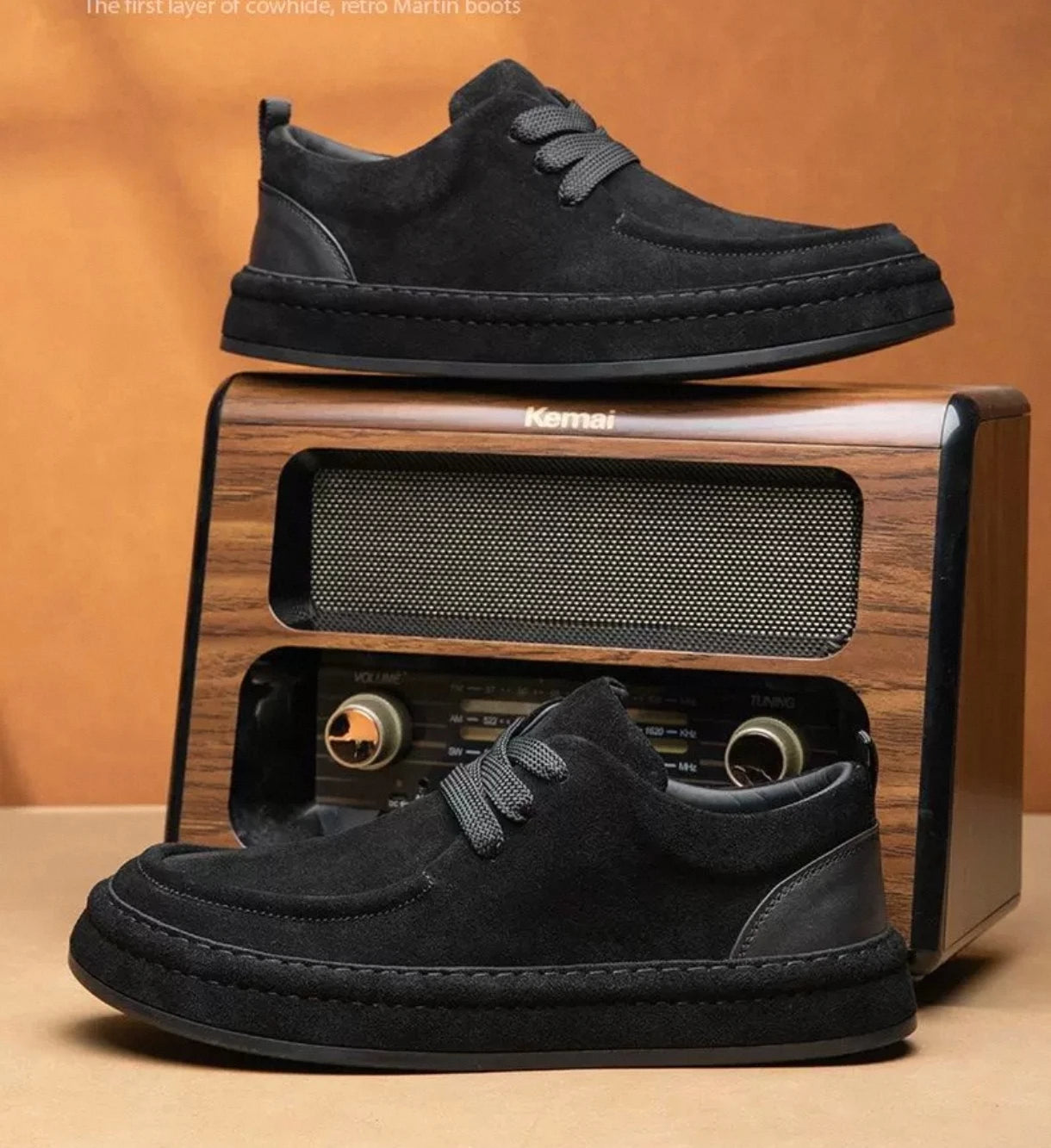 Mocasines Hombre Ante Marrón - Casual Fashion Walking Cómodos Uso Diario Duraderos