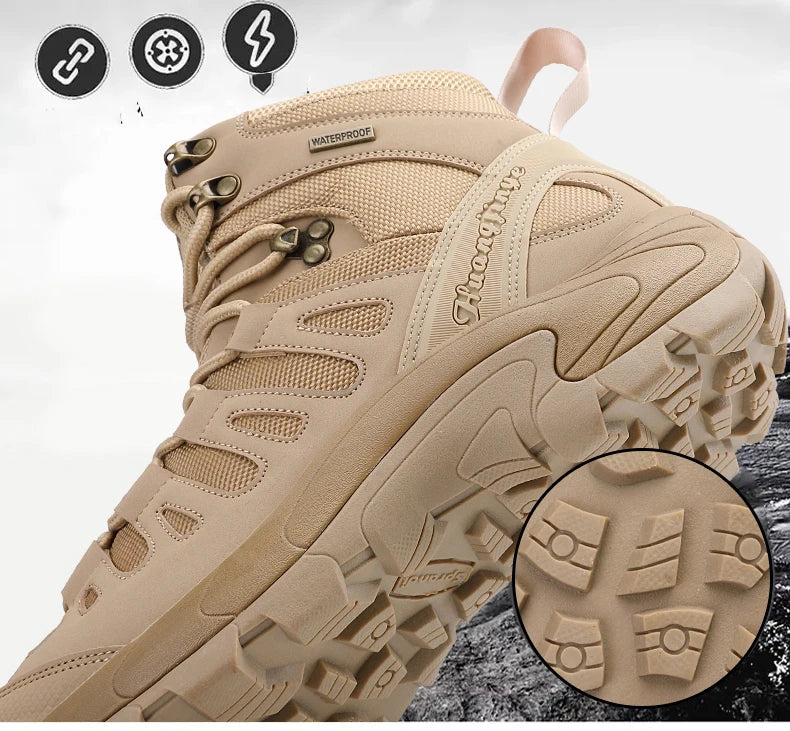 Botas Hombre 2024 Platform - Outdoor Impermeables Casual Sneakers Trabajo Tobillo Senderismo Seguridad Athletic