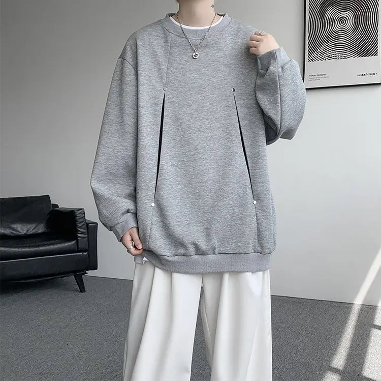 Sudadera Hombre Otoño Invierno - Hoodie Cuello Redondo Casual Outdoor