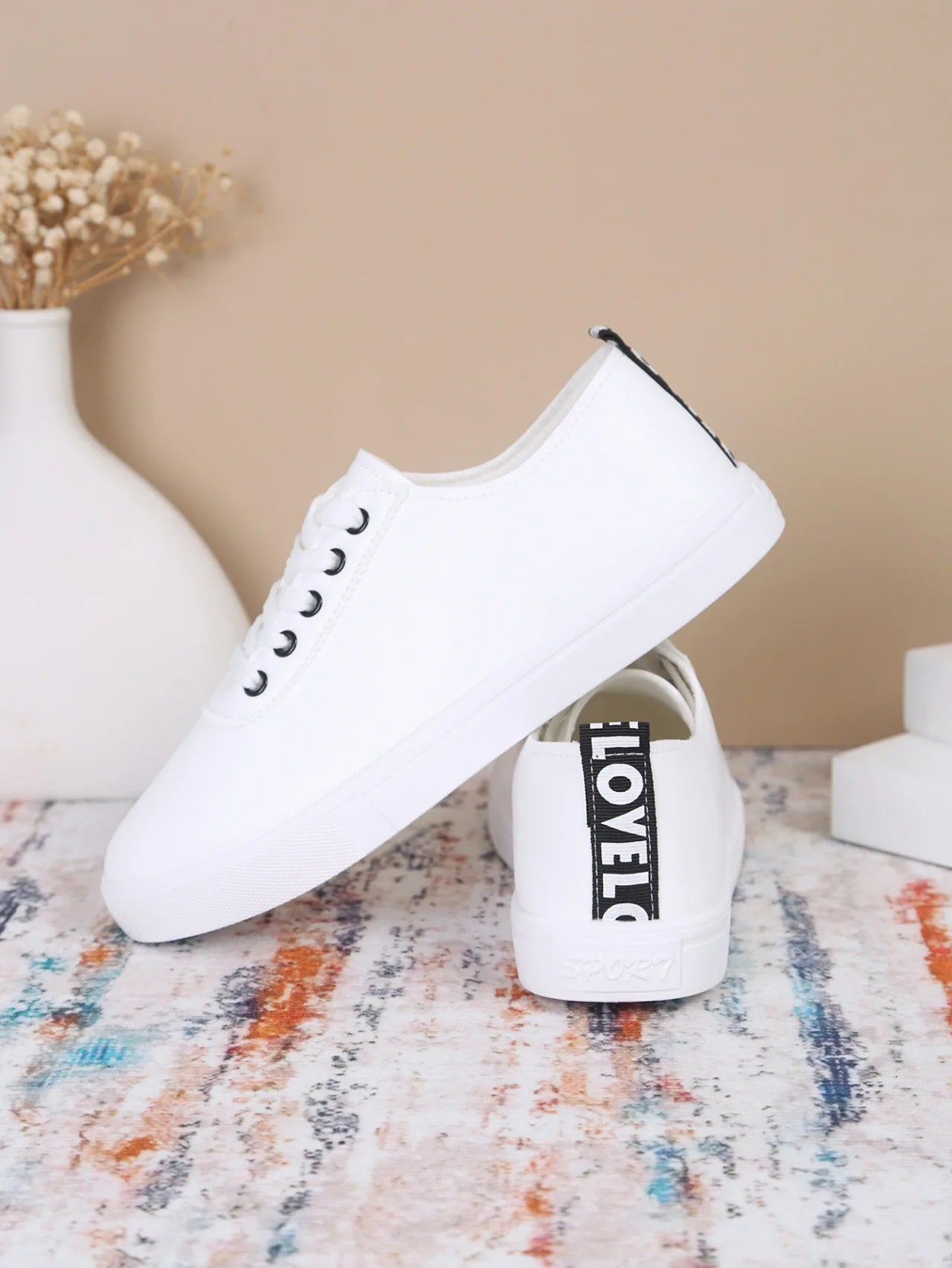 Sneakers Mujer Verano 2025 - Zapatillas Transpirables Suela Suave Blancas