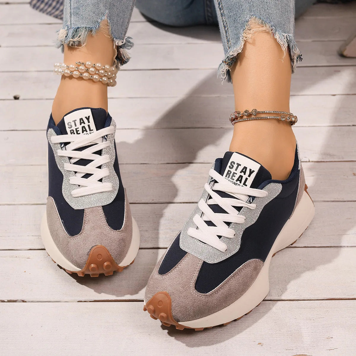 Sneakers Walking Mujer 2025 - Zapatillas Deportivas Plataforma Antideslizantes