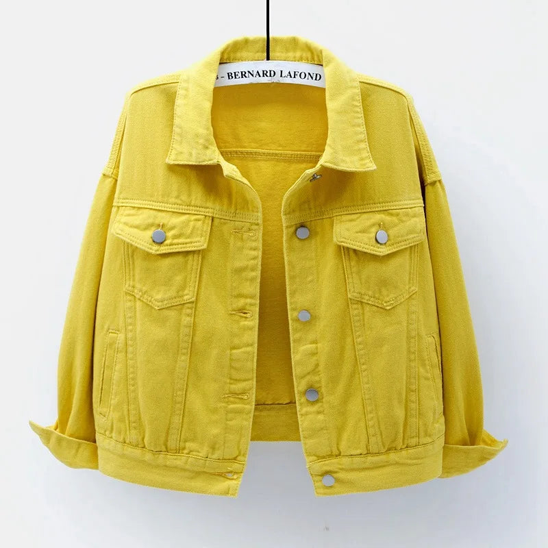 Chaqueta Denim Mujer Boyfriend - Jacket Jeans Oversize Colores 2023