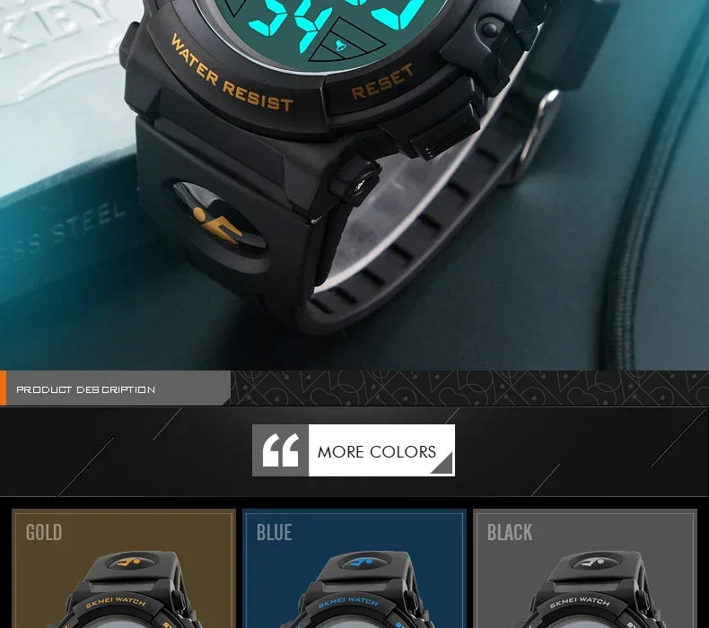 Reloj Deportivo Hombre SKMEI 1258 Digital - Multifunción Militar 5ATM Resistente al Agua Outdoor