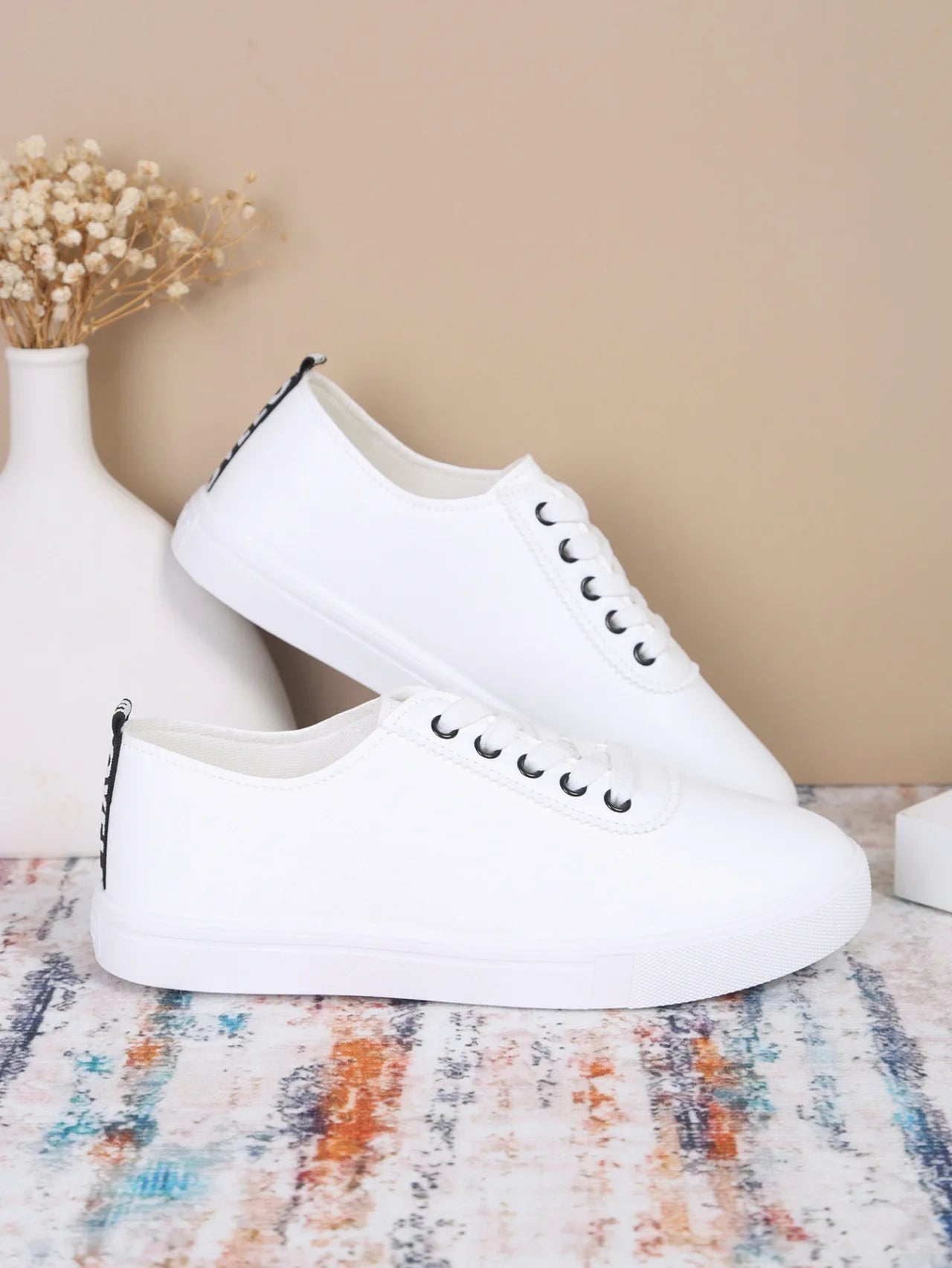 Sneakers Mujer Verano 2025 - Zapatillas Transpirables Suela Suave Blancas