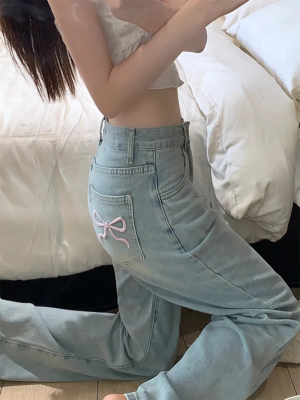 Jeans Rectos Mujer Adelgazantes - Pantalón Hong Kong Holgado