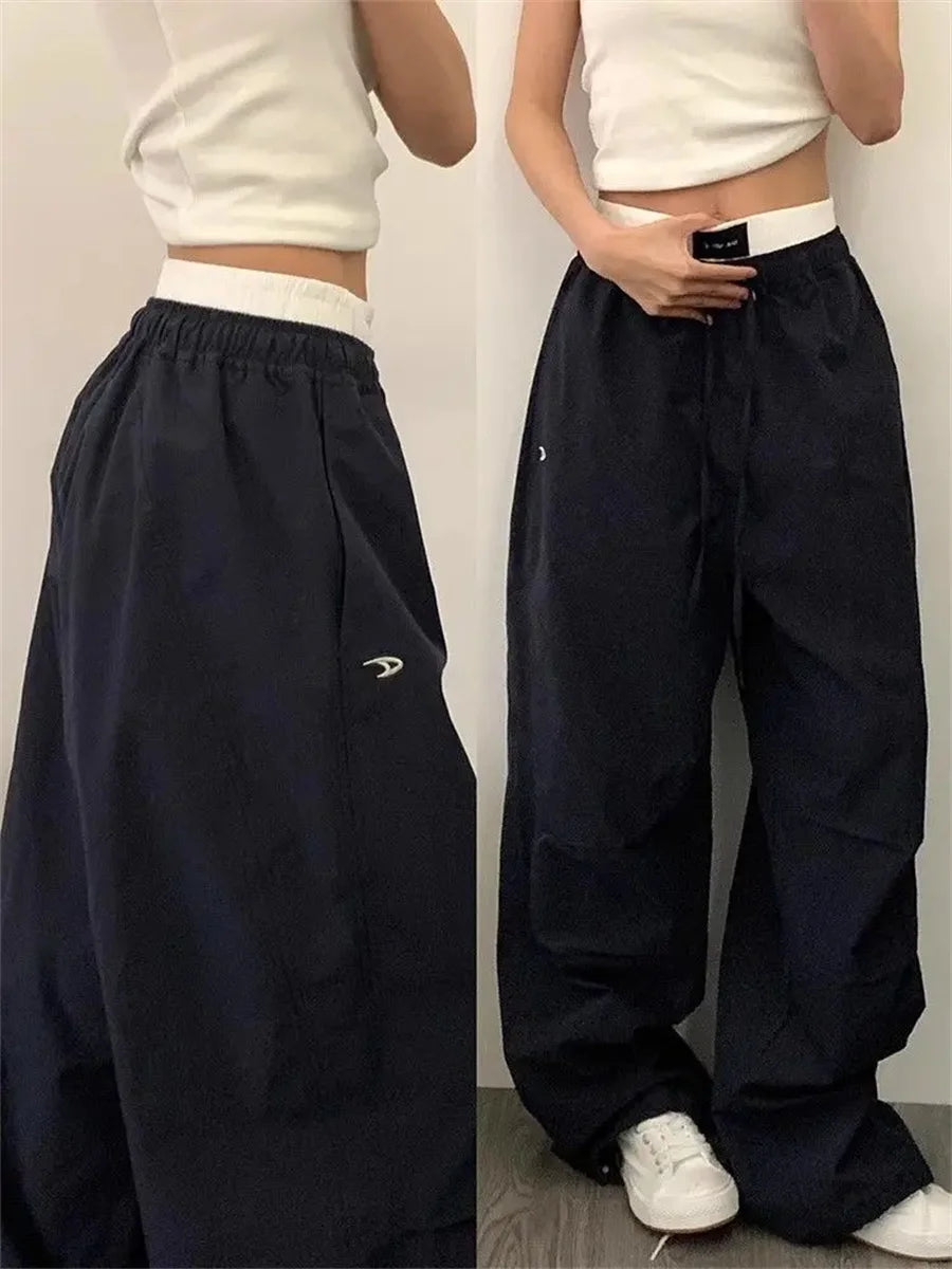 Pantalón Cargo Mujer Verano - Pantalón Y2K Baggy Hip Hop 2025