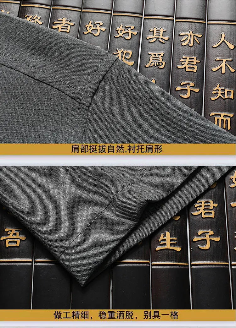 Conjunto Hombre Camisa y Pantalones 2025 - Set Deportivo Casual Estilo Chino Verano