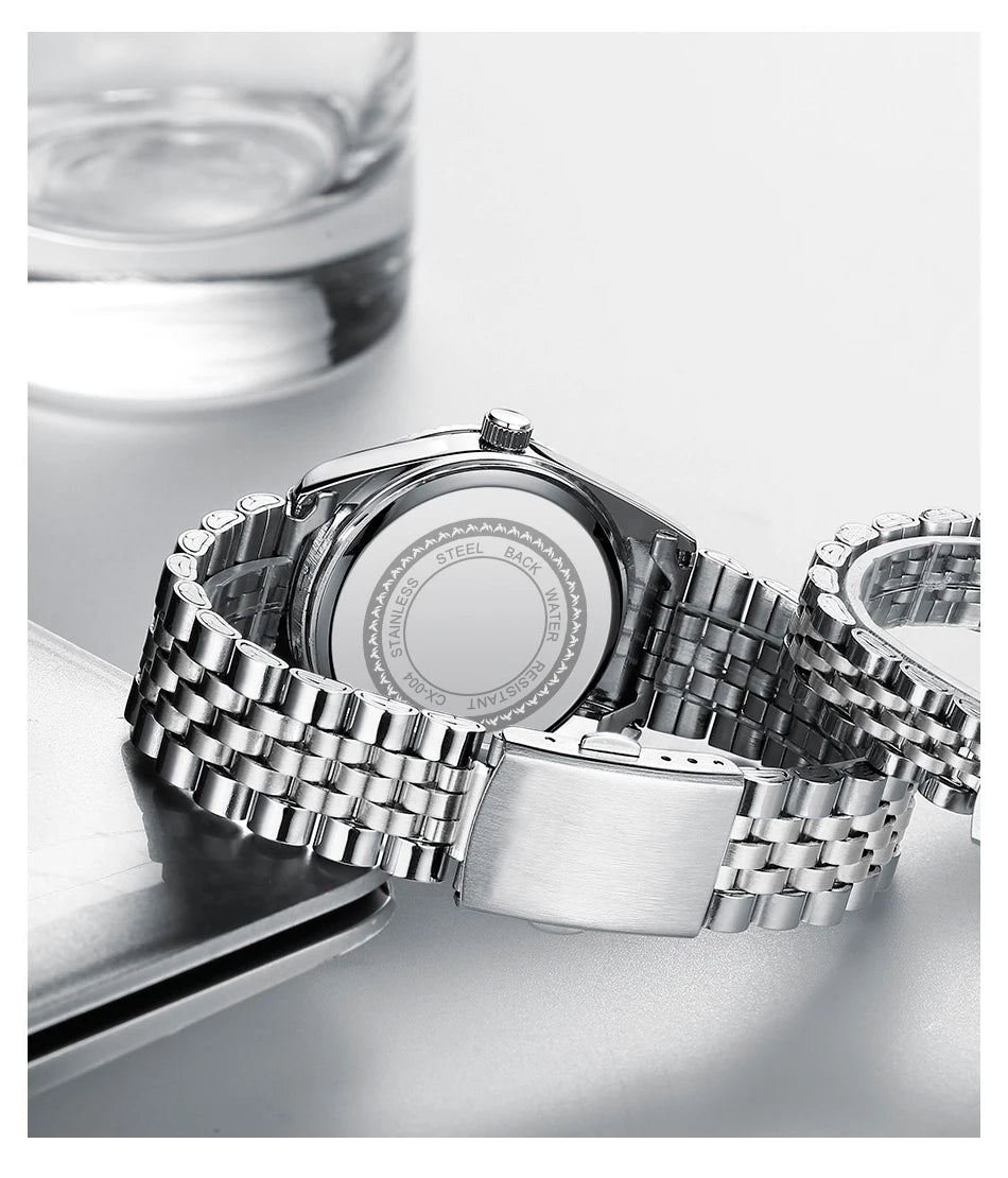 Reloj CHENXI 004D Hombre - Cuarzo Resistente al Agua con Calendario Luminoso