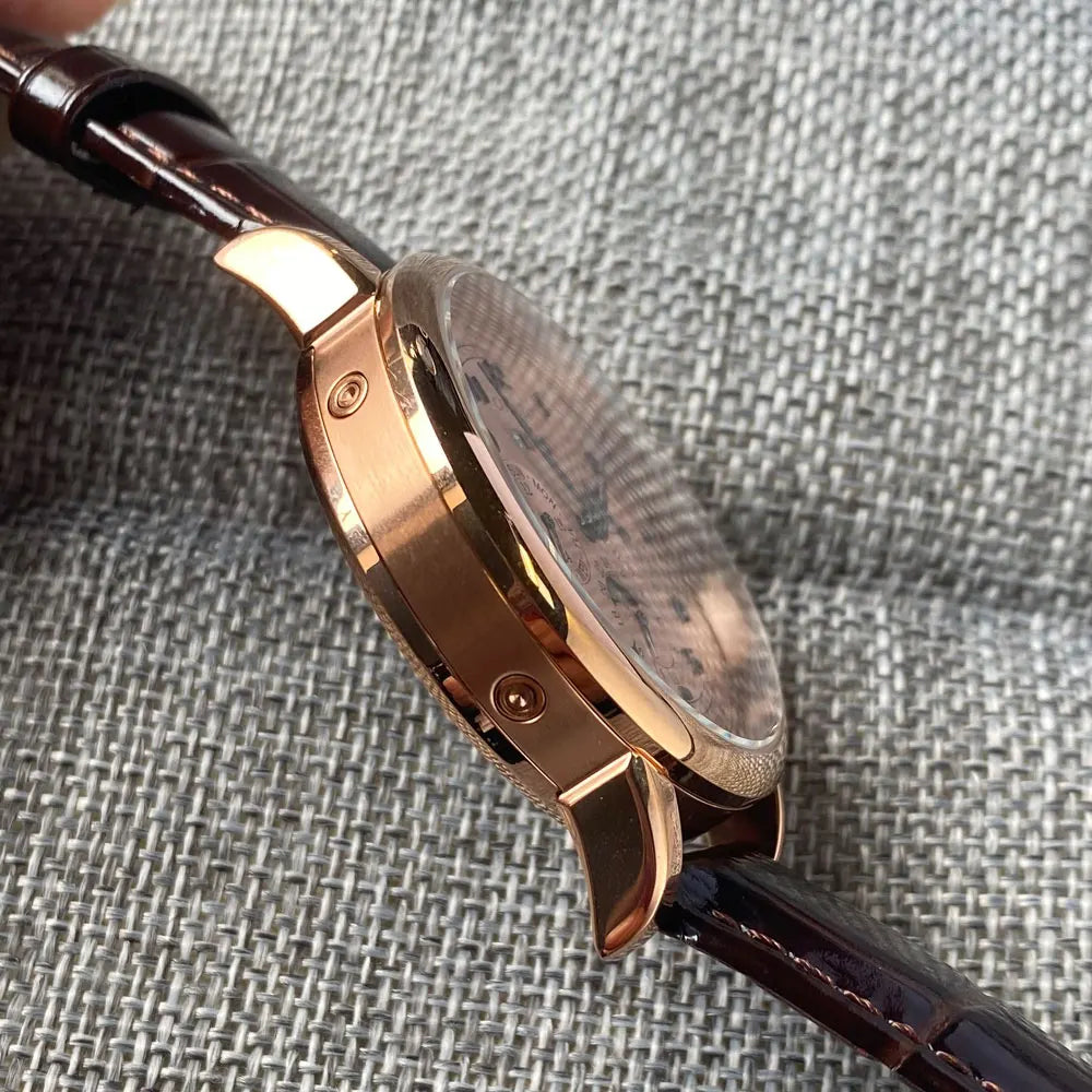 Reloj Mecánico Automático 316L Multifunción 42mm - Fecha Día Mes Año Indicador Día/Noche