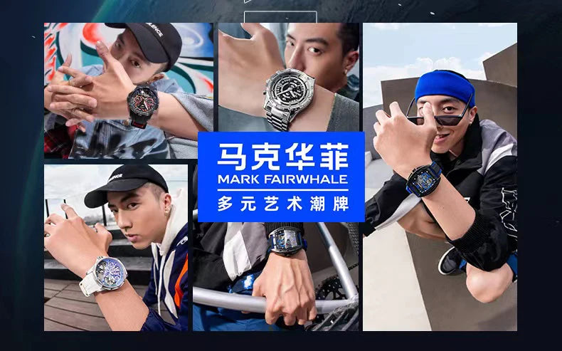 Reloj Mark Fairwhale 5990 Hombre 2025 - Cuarzo Silicona Deportivo con Luz Nocturna