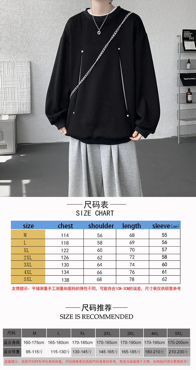 Sudadera Hombre Otoño Invierno - Hoodie Cuello Redondo Casual Outdoor