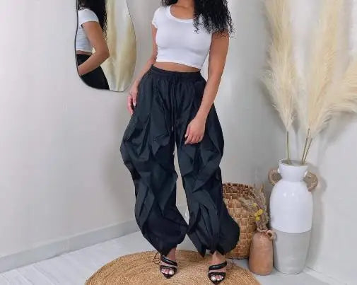 Pantalón Cargo Mujer Elegante - Pantalón Trabajo Patchwork 2025