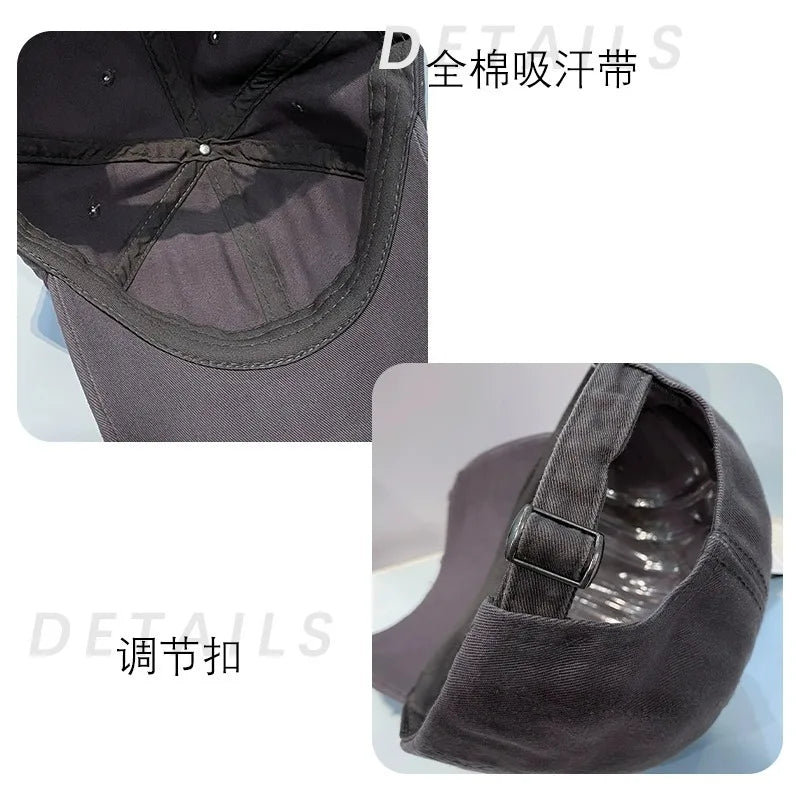 Gorra Baseball Vintage Bordado Letras - Cap Ajustable Primavera Verano Unisex