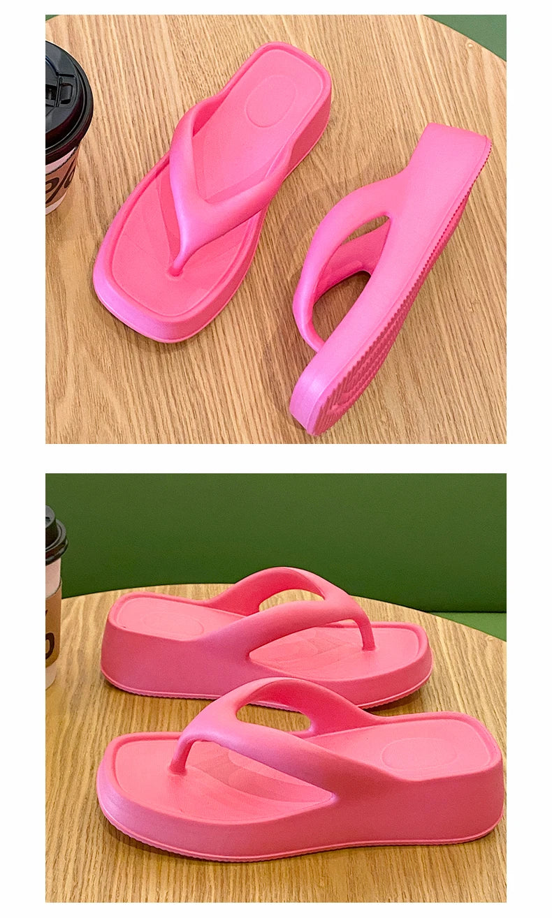 Chanclas Mujer Elegantes Transpirables - Sandalias Tacón Medio Outdoor Versátiles