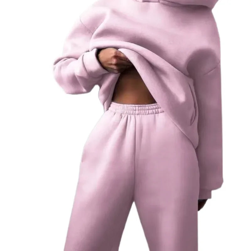 Conjunto Mujer Sudadera Pantalón Tallas Grandes - 2 Piezas Otoño Invierno