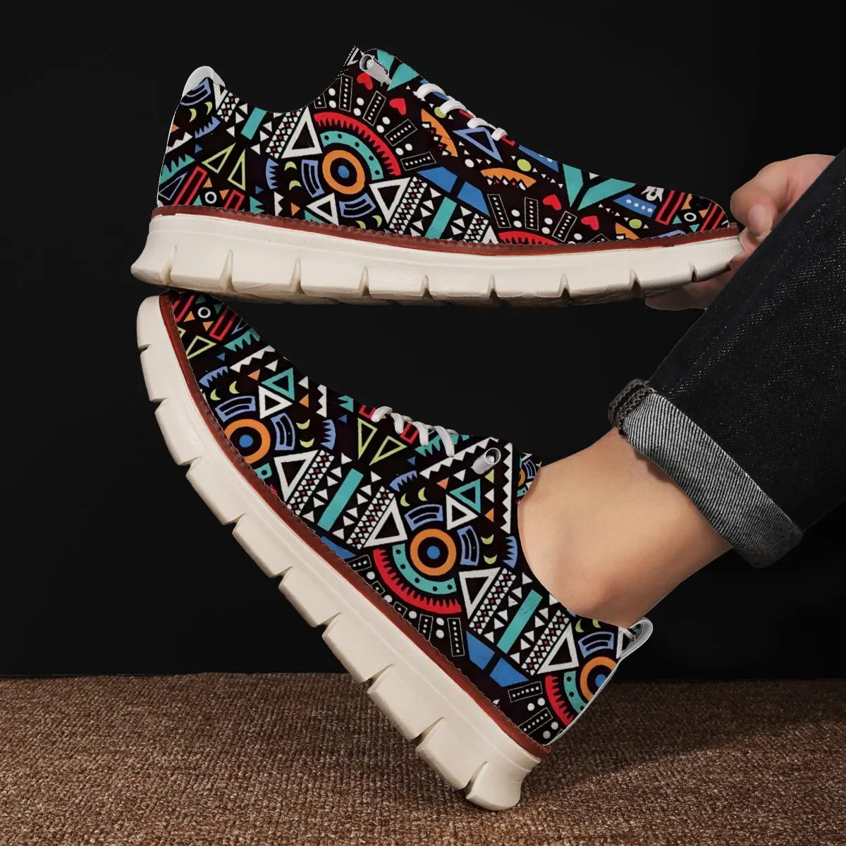 Zapatos Hombre Casual Clásicos - Transpirables Brogue Planos Acolchados Vestir Sneakers Ligeros