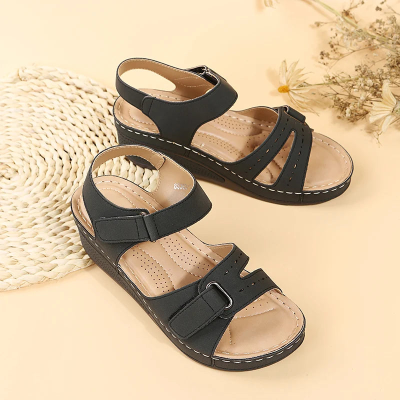 Sandalias Cuña Mujer Verano - Zapatos Plataforma Suela Suave Elegantes Tendencia