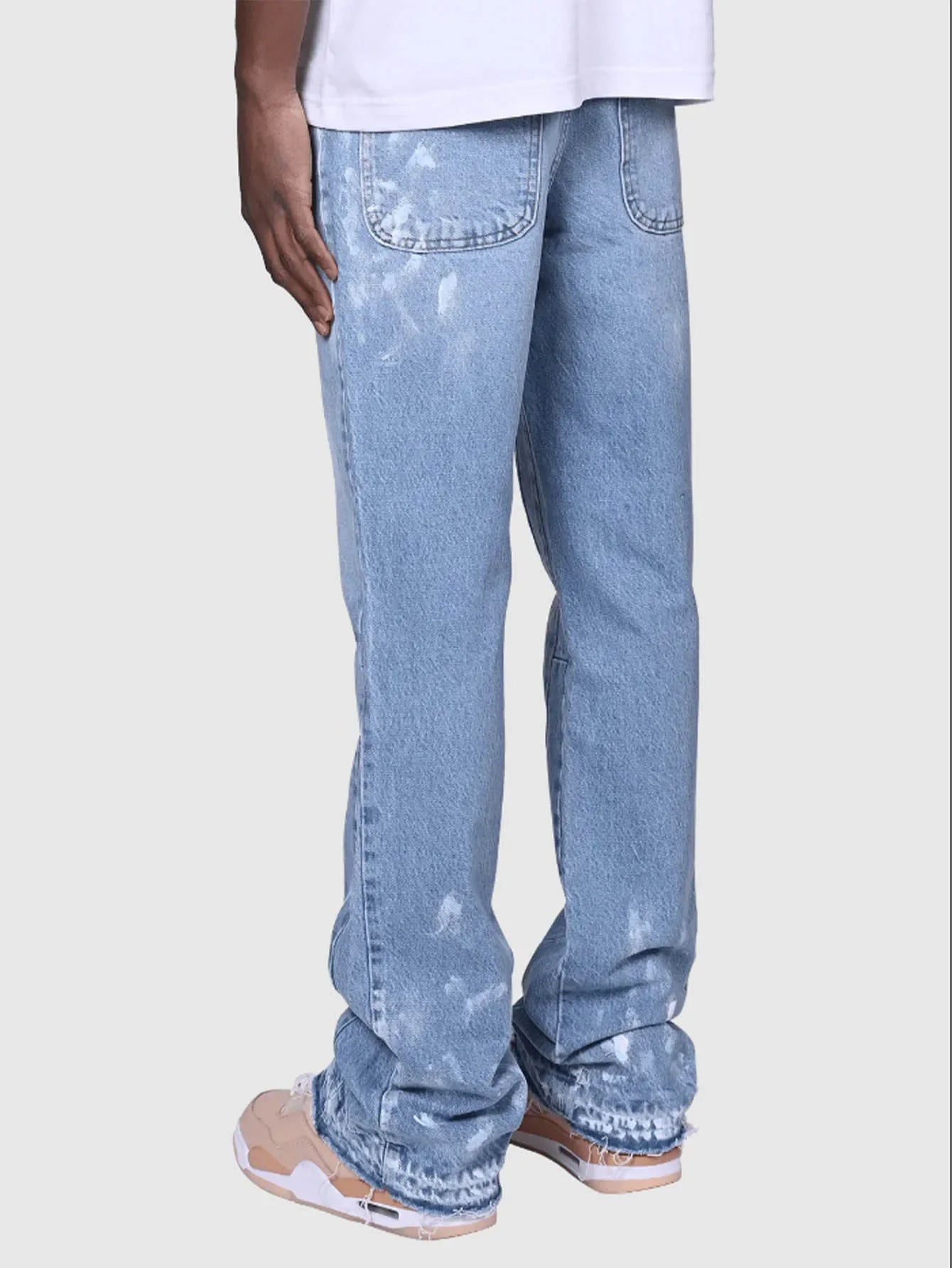 Vaqueros Hombre Vintage 2025 Streetwear - Jeans Rectos Desgastados Lavado Retro
