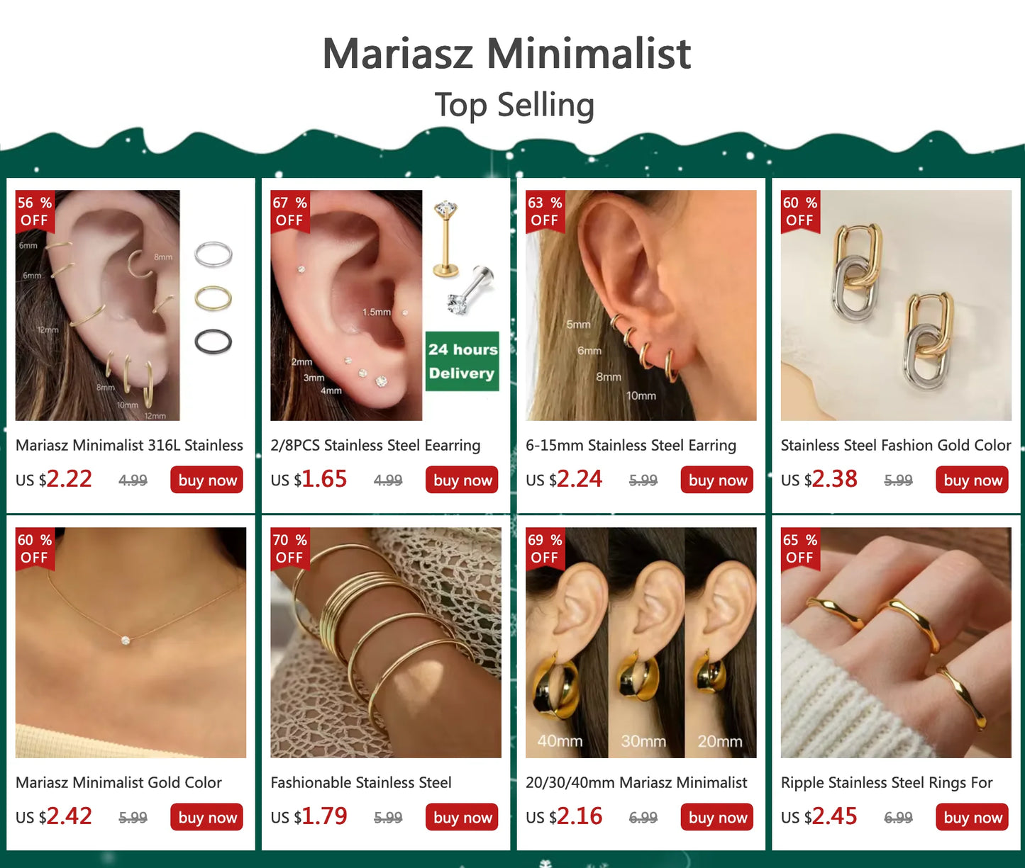 Pendientes Redondos Dorado Minimalistas - Earcuff Sin Perforación Mujer