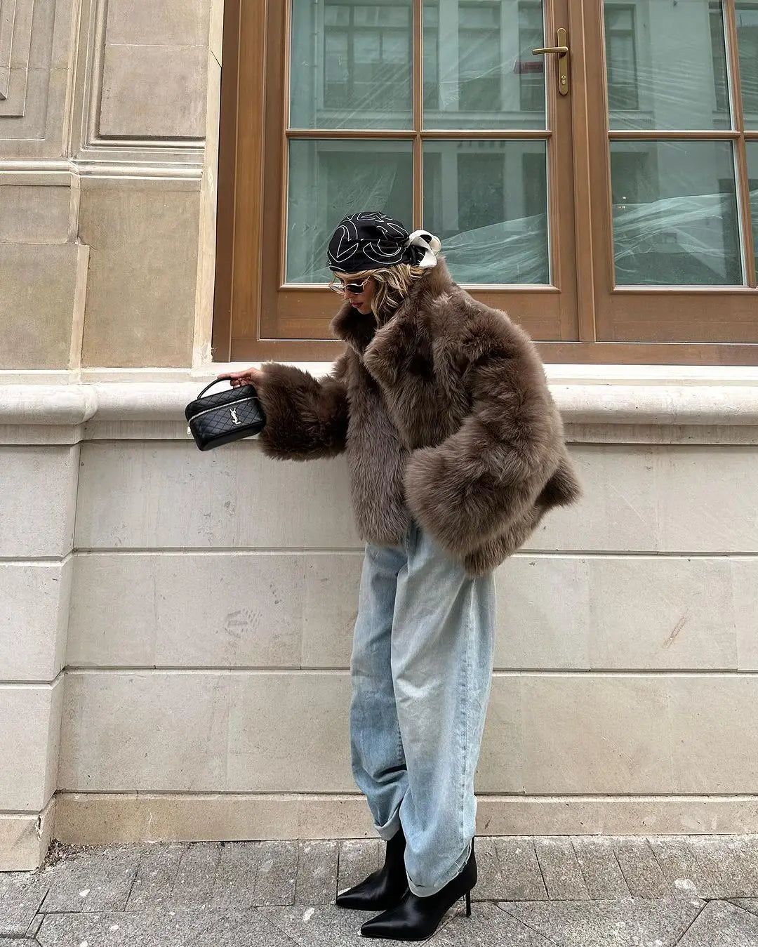 Chaqueta Piel Mujer Color Sólido - Chaqueta Cuello Alto Botón 2025