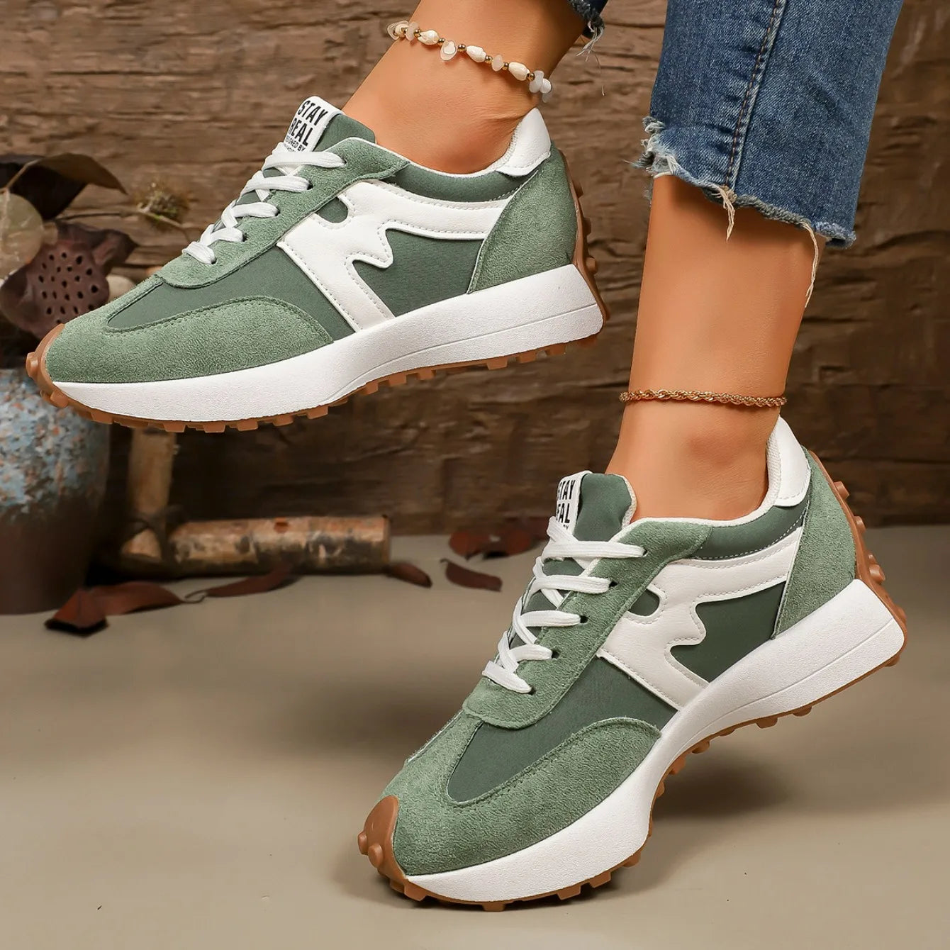 Sneakers Plataforma Mujer 2025 - Zapatillas Primavera Otoño Ligeras Transpirables