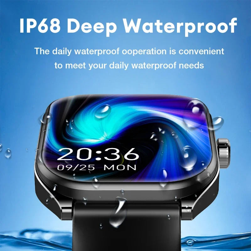 Smartwatch Hombre 2.01'' AMOLED Pantalla Curva - IP68 Bluetooth 5.3 Llamadas Asistente IA Fitness