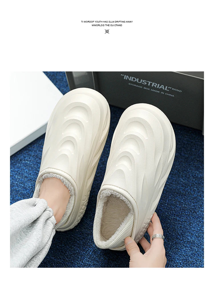 Pantuflas Casa Hombre Forro Polar - Invierno Cálidas Antideslizantes Impermeables
