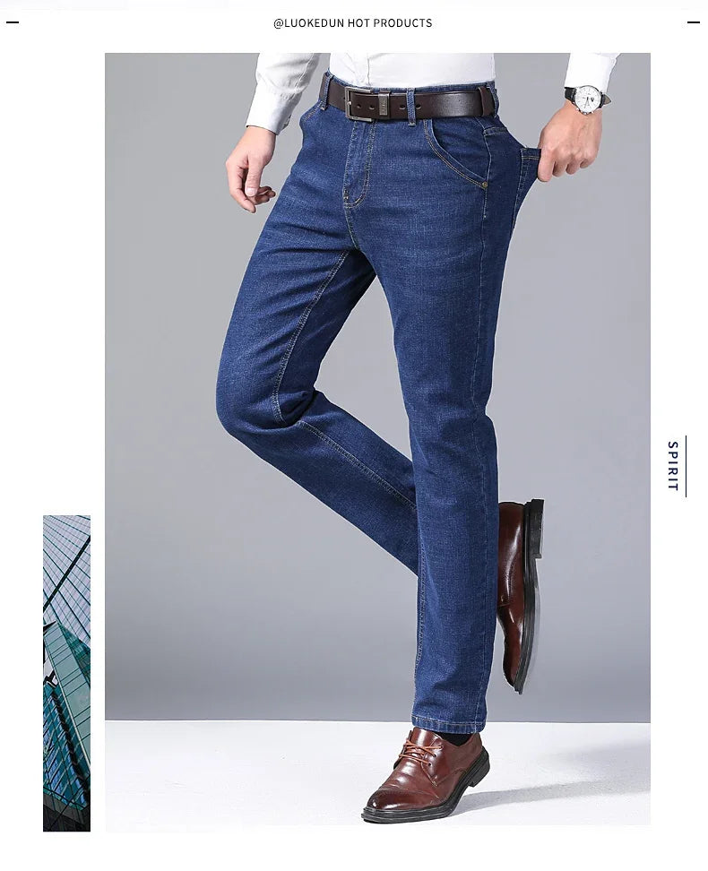Vaqueros Hombre 2025 Stretch Slim Fit - Jeans Business Cómodos Suaves Marca