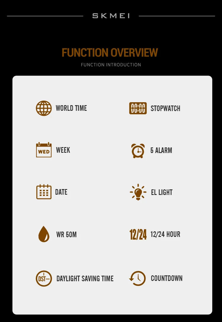 Reloj SKMEI Deportivo Digital - Electrónico Resistente al Agua para Hombre y Mujer