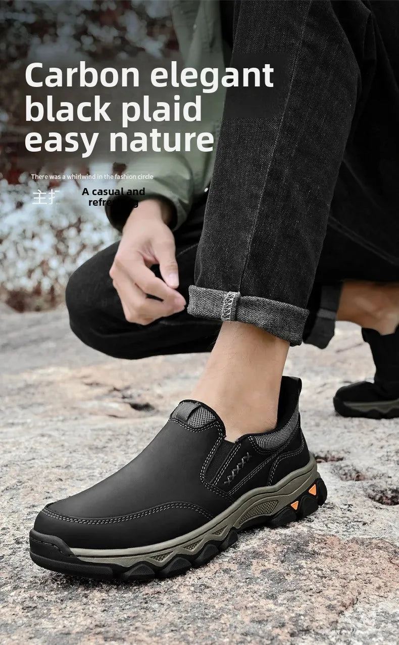 Zapatos Casuales Hombre Cuero - Mocasines Slip-On Antideslizantes
