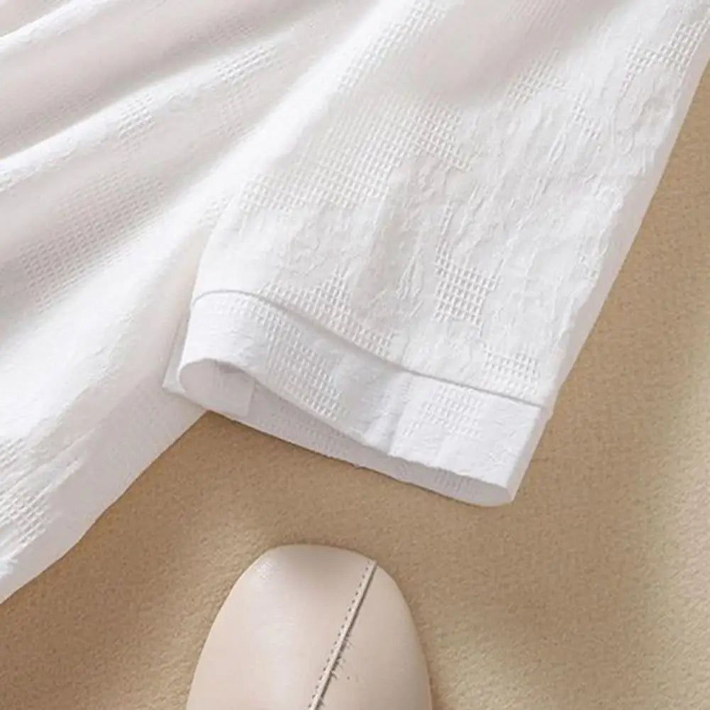 Blusa Algodón Lino Mujer Capucha - Camisa Manga Corta Verano