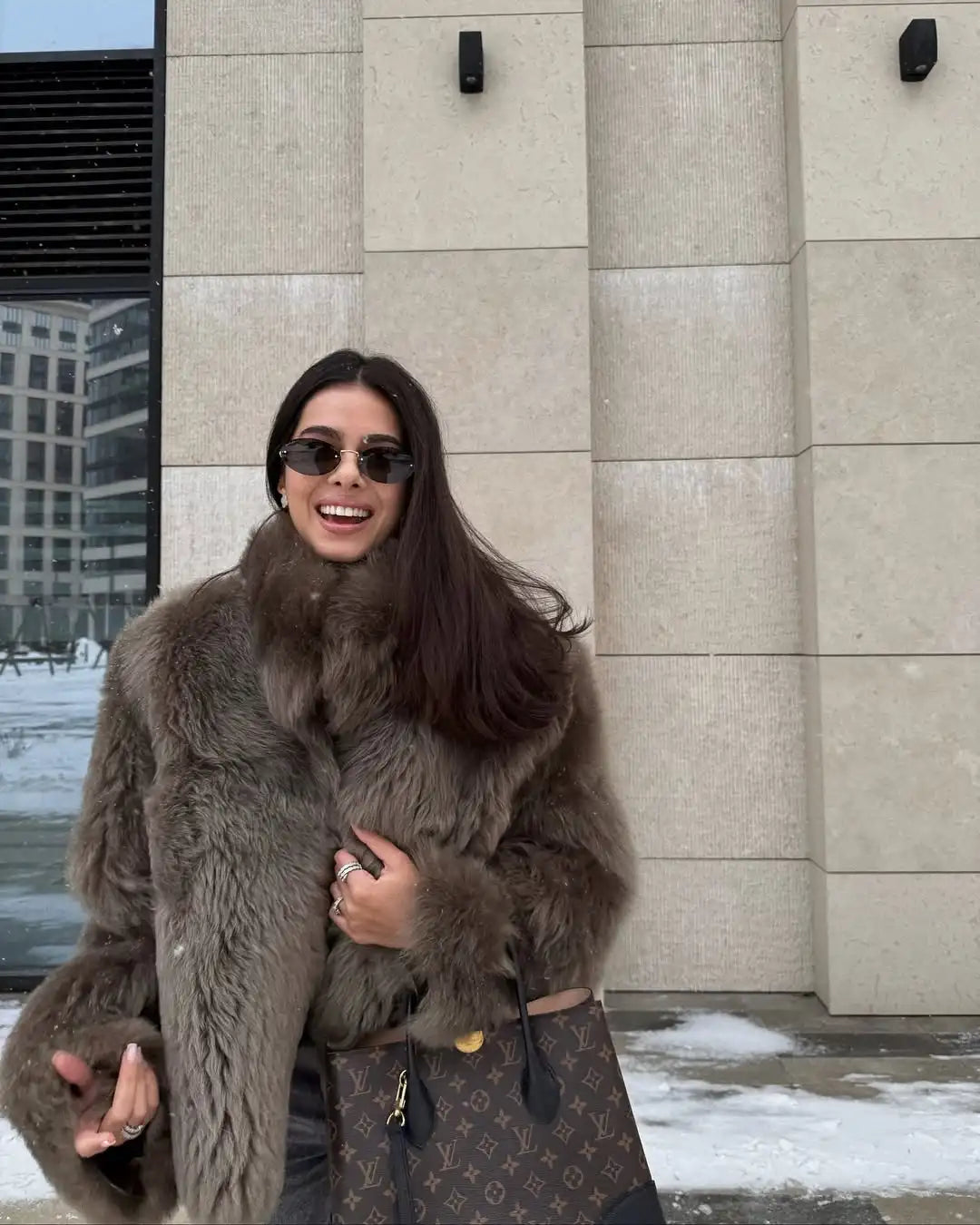 Chaqueta Piel Mujer Color Sólido - Chaqueta Cuello Alto Botón 2025